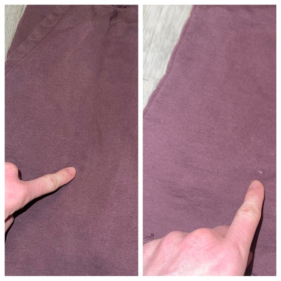 Pact Organic Cotton Cropped Wide Leg Mid Rise Sweats Size XS Purple SEE DESC - Picture 15 of 16